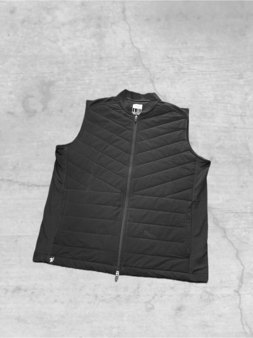Waggle black waterproof vest, size L